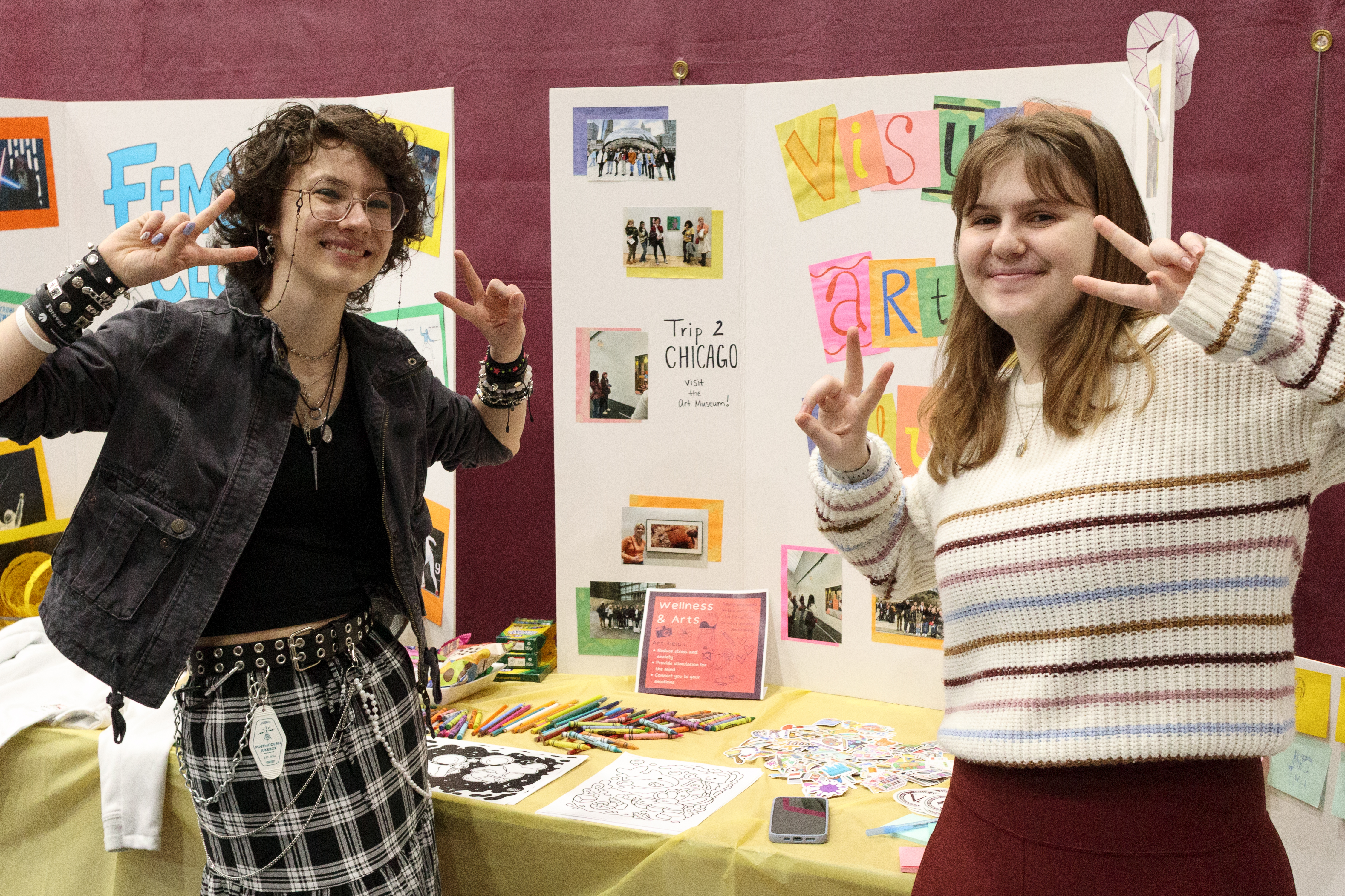 Students and staff at the Wellness Fair